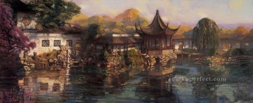 Jardín en el delta del Yangtze de China Paisaje chino Shanshui Pinturas al óleo